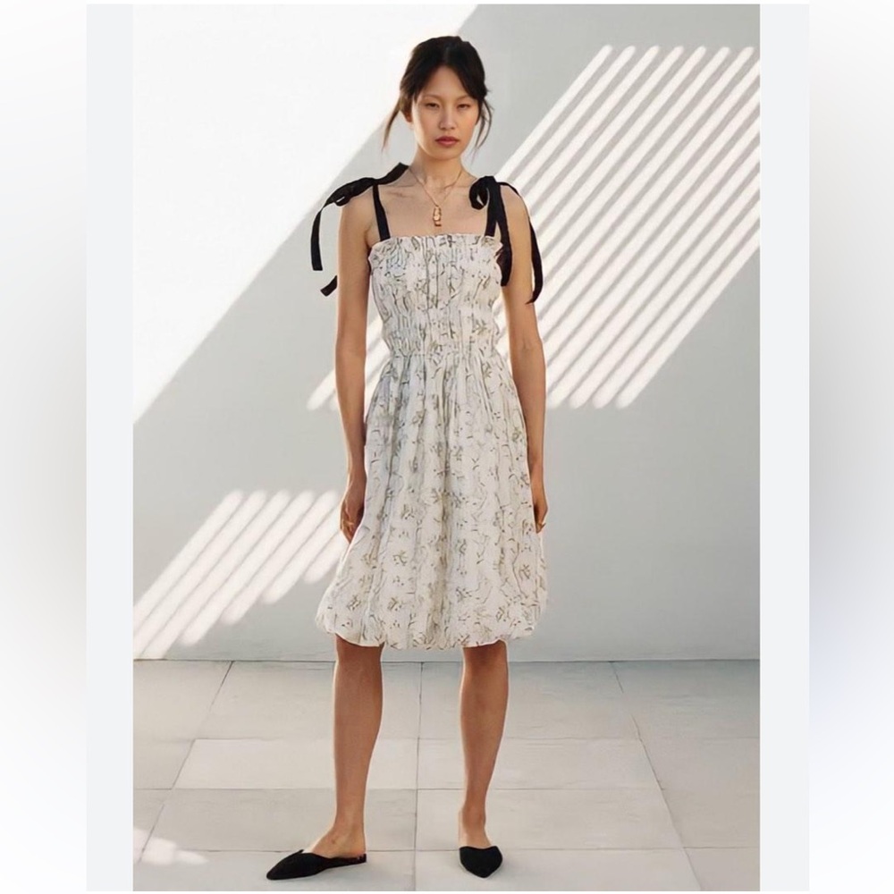 H&M X BROCK COLLECTION FLORAL MIDI DRESS size large
